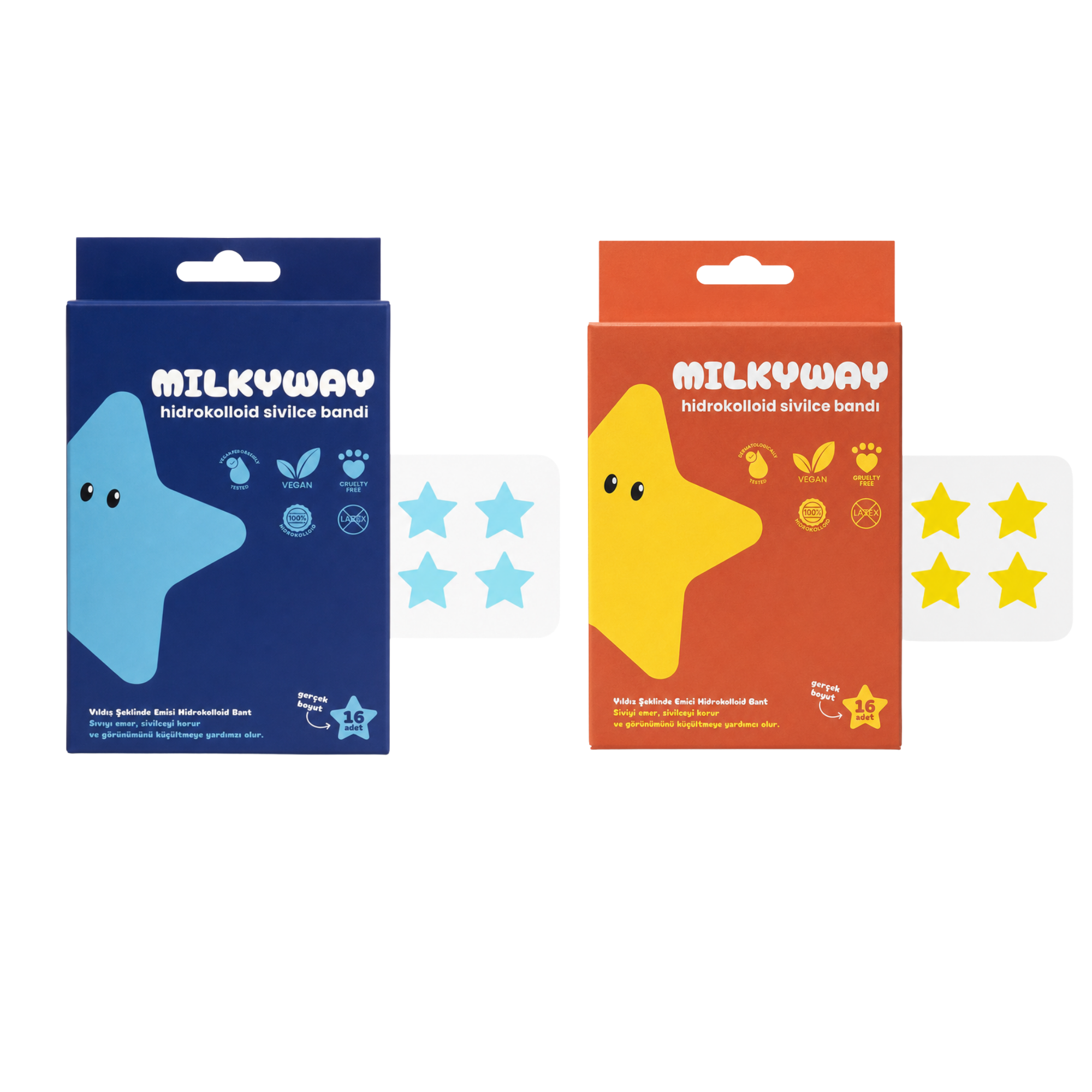 MILKYway Sarı Yıldız ve Mavi Yıldız Seti